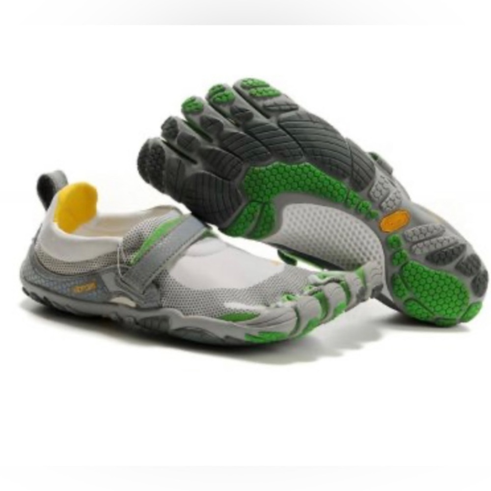 Vibram Five Fingers Barefoot Shoe White Green W345 Size 36